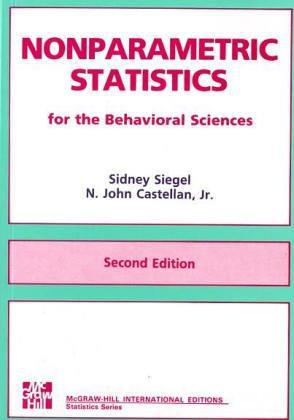 Seller image for NONPARAMETRIC STAT 4 BEHAV SCI for sale by WeBuyBooks