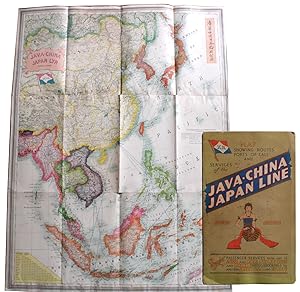 JCJL Map Showing Routes, Ports of Call and Services of the Java-China-Japan Line . . . [Cover tit...