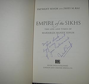 Bild des Verkufers fr Empire of the Sikhs: The Life and Times of Maharaja Ranjit Singh zum Verkauf von eclecticbooks