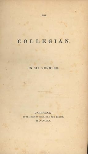 Immagine del venditore per The Collegian. In Six Numbers venduto da Brick Row Book Shop, ABAA
