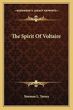 Bild des Verkufers fr The Spirit of Voltaire zum Verkauf von WeBuyBooks