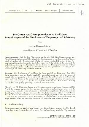 Bild des Verkufers fr Zur Genese von Dnengenerationen an Flachksten. Beobachtungen auf den Nordseeinseln Wangerooge und Spiekeroog zum Verkauf von Paderbuch e.Kfm. Inh. Ralf R. Eichmann