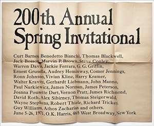 Image du vendeur pour 200th Annual Spring Invitational mis en vente par Specific Object / David Platzker
