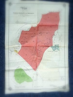 Large Scale Map of Woodcote Properties near Bromsgrove issued to accompany 1917 Auction of The Wo...