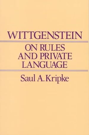 Immagine del venditore per Wittgenstein on Rules and Private Language venduto da GreatBookPricesUK