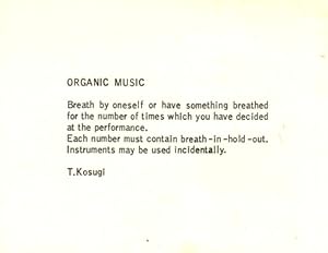 Organic Music - Instruction Card