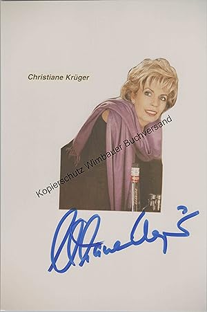 Bild des Verkufers fr Original Autogramm Christiane Krger /// Autograph signiert signed signee zum Verkauf von Antiquariat im Kaiserviertel | Wimbauer Buchversand