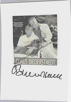 Bild des Verkufers fr Original Autogramm Claus Biederstaedt (1928-2020) /// Autogramm Autograph signiert signed signee zum Verkauf von Antiquariat im Kaiserviertel | Wimbauer Buchversand