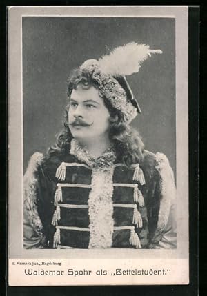 Seller image for Ansichtskarte Waldemar Spohr als Bettelstudent, Operette for sale by Bartko-Reher