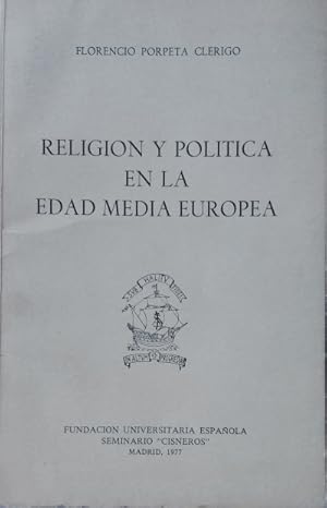 Immagine del venditore per Religin y poltica en la Edad Media europea venduto da Librera Reencuentro