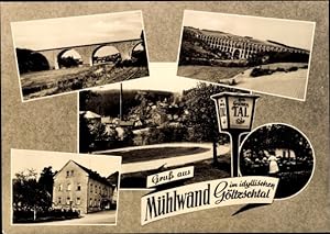 Bild des Verkäufers für Ansichtskarte / Postkarte Mühlwand Limbach im Vogtland, Viadukt, Zum Grünen Tal, Ortsansicht zum Verkauf von akpool GmbH