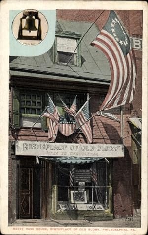 Image du vendeur pour Ansichtskarte / Postkarte Philadelphia Pennsylvania USA, Betsy Ross House, Birthplace of old glory mis en vente par akpool GmbH