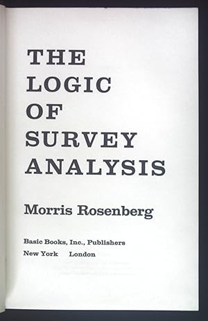 Imagen del vendedor de The Logic of Survey Analysis. a la venta por books4less (Versandantiquariat Petra Gros GmbH & Co. KG)