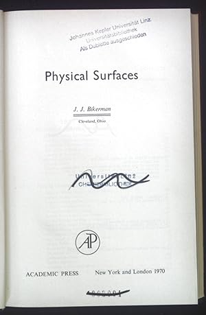 Seller image for Physical Surfaces. for sale by books4less (Versandantiquariat Petra Gros GmbH & Co. KG)