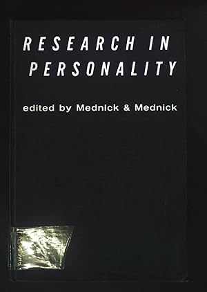 Immagine del venditore per Research in Personality. venduto da books4less (Versandantiquariat Petra Gros GmbH & Co. KG)