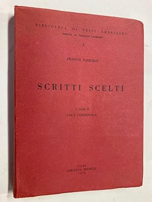 Bild des Verkufers fr Scritti Scelti. zum Verkauf von Plurabelle Books Ltd