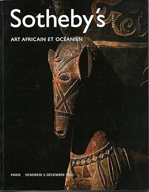 Sotheby's. Art africain et océanien. Paris, vendredi 5 décembre 2003