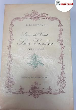 Seller image for Di Giacomo Salvatore, Storia del teatro San Carlino, Berisio editore, 1967. for sale by Amarcord libri