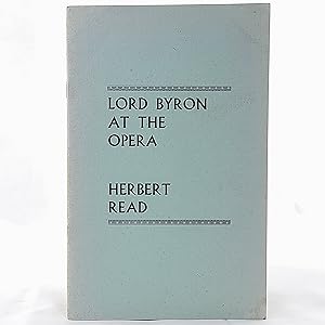 Bild des Verkufers fr Lord Byron at the Opera. A play for broadcasting zum Verkauf von Cambridge Rare Books