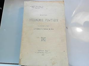 Bild des Verkufers fr Notes D'Eco Politique, 2eme Serie - La Circulation & Distribution Des Biens zum Verkauf von JLG_livres anciens et modernes