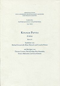 Immagine del venditore per Klner Papyri (P. Kln), Band 8. venduto da Bcher Eule