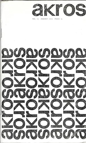 Akros Volume 5, No. 15 August 1970