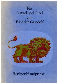 Für Natzel und Dizel. ein bilderbuch drin Gott und Welt nach laeng- und querschnitt dargestellt.