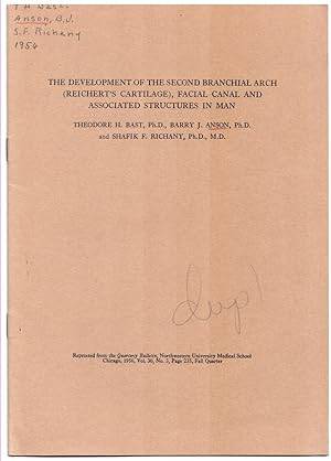Seller image for The Development of the Second Branchial Arch (Reichert's Cartilage) , Facial Canal and Associated Structures in Man. Reprinted from the Quarterly Bulletin, Northwestern University Medical School, Chicago, 1956, Volume 30, No. 3, Fall Quarter for sale by Literary Cat Books