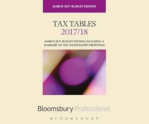 Bild des Verkufers fr Tax Tables 2017/18 zum Verkauf von WeBuyBooks