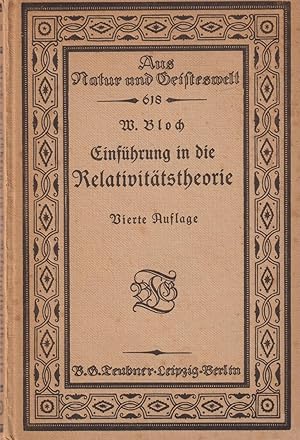 Immagine del venditore per Einfhrung in die Relativittstheorie. (Reihe: Aus Natur und Geisteswelt, 618. Band). venduto da Homburger & Hepp