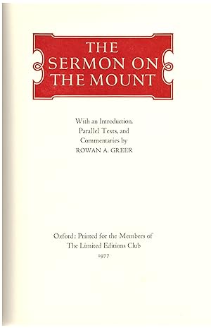 The Sermon on the Mount