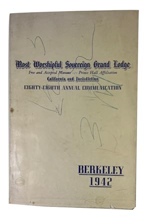 Bild des Verkufers fr Proceedings of the . Eighty-Eighth Annual Communication Held at Berkeley July 20th, 21st and 22nd A. D. 1942. zum Verkauf von McBlain Books, ABAA