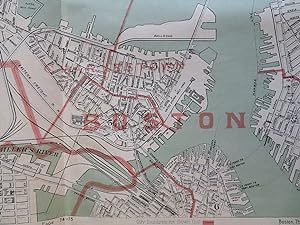Boston Cambridge Medford Chelsea Massachusetts City Plan Harvard 1891 Walker map