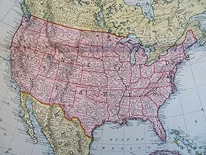 North America United States Canada Mexico 1902 McNally large detail map