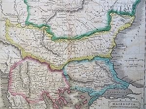 Roman Balkans Moesia Macedonia Thrace Dacia 1830 Yeager historical map