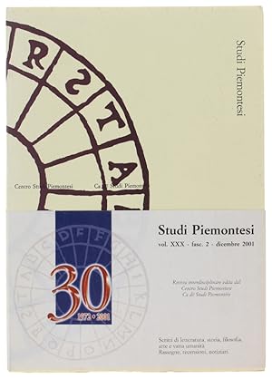 STUDI PIEMONTESI. Vol. XXX - 2001 - fasc. 2.: