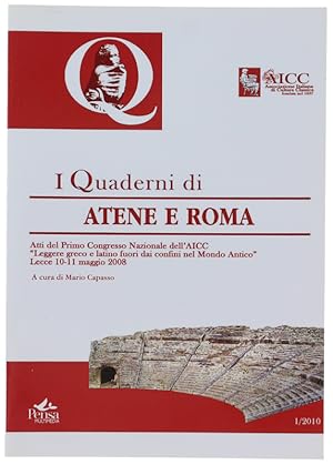 Bild des Verkufers fr LEGGERE GRECO E LATINO FUORI DAI CONFINI NEL MONDO ANTICO Atti del Primo Congresso Nazionale dell'Associazione Nazionale di Cultura Classica. Lecce, 10-11 maggio 2008: zum Verkauf von Bergoglio Libri d'Epoca