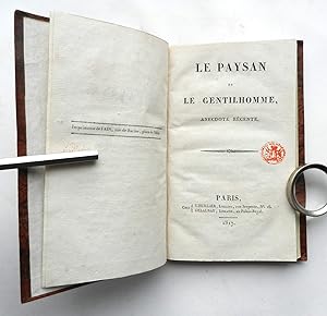 Seller image for Le paysan et gentilhomme, anecdote rcente. for sale by Buch- und Kunst-Antiquariat Flotow GmbH