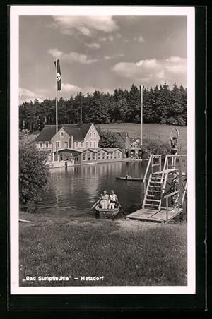 Ansichtskarte Hetzdorf /Tharandter Wald, Cafe Restaurant Bad Sumpfmühle