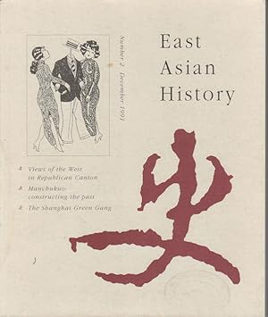 Bild des Verkufers fr East Asian History. Number 2. June 1991. zum Verkauf von Asia Bookroom ANZAAB/ILAB