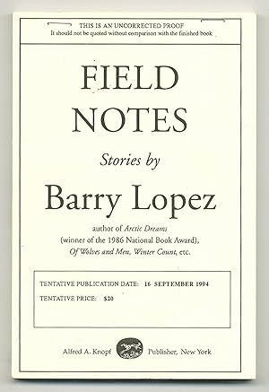 Imagen del vendedor de Field Notes: The Grace Note of the Canyon Wren a la venta por Between the Covers-Rare Books, Inc. ABAA