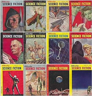 Bild des Verkufers fr Astounding Science Fiction 1952 January, February, March, April, May, June, July, August, September, October, November, December: Currents of Space / Gunner Cade / Dumb Waiter / Blood's a Rover / Me & Flapjack & the Martians / Many Others zum Verkauf von John McCormick