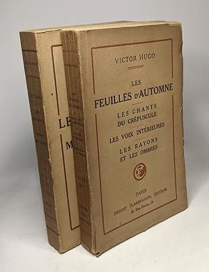 Image du vendeur pour Les feuilles d'automne - Les chants du crpuscule - Les voix intrieures - Les rayons et les ombres (1921) + Ruy Blas - Les Burgraves - Marion de Lorme (1924) --- 2 LIVRES mis en vente par crealivres