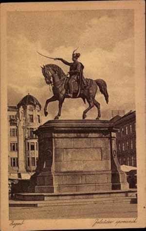 Bild des Verkufers fr Ansichtskarte / Postkarte Zagreb Kroatien, spomenik zum Verkauf von akpool GmbH