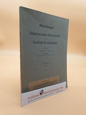 Imagen del vendedor de Mitteilungen der Schweizerischen Centralanstalt fr das forstliche Versuchswesen: 14. Band, 2 Heft a la venta por Roland Antiquariat UG haftungsbeschrnkt