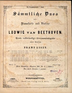 Sämmtliche Duos für Pianoforte und Violine. Erste vollständige Gesammtausgabe unter Revision von ...