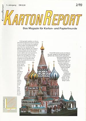 Bild des Verkufers fr Karton Report. Das Magazin fr Karton- und Papierfreunde. 3. Jahrgang. 2/93. zum Verkauf von Lewitz Antiquariat