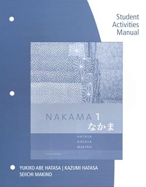 Seller image for Nakama 1 : Communication, Culture, Context for sale by GreatBookPricesUK