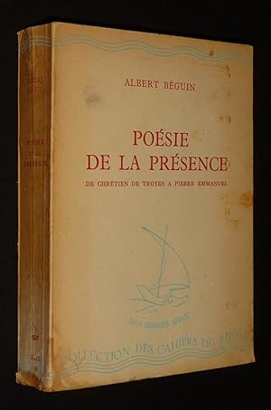 Bild des Verkufers fr Posie de la prsence de Chrtien de Troyes  Pierre Emmanuel zum Verkauf von Abraxas-libris