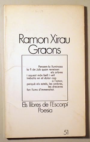 Bild des Verkufers fr GRAONS - Barcelona 1979 - 1 edici zum Verkauf von Llibres del Mirall